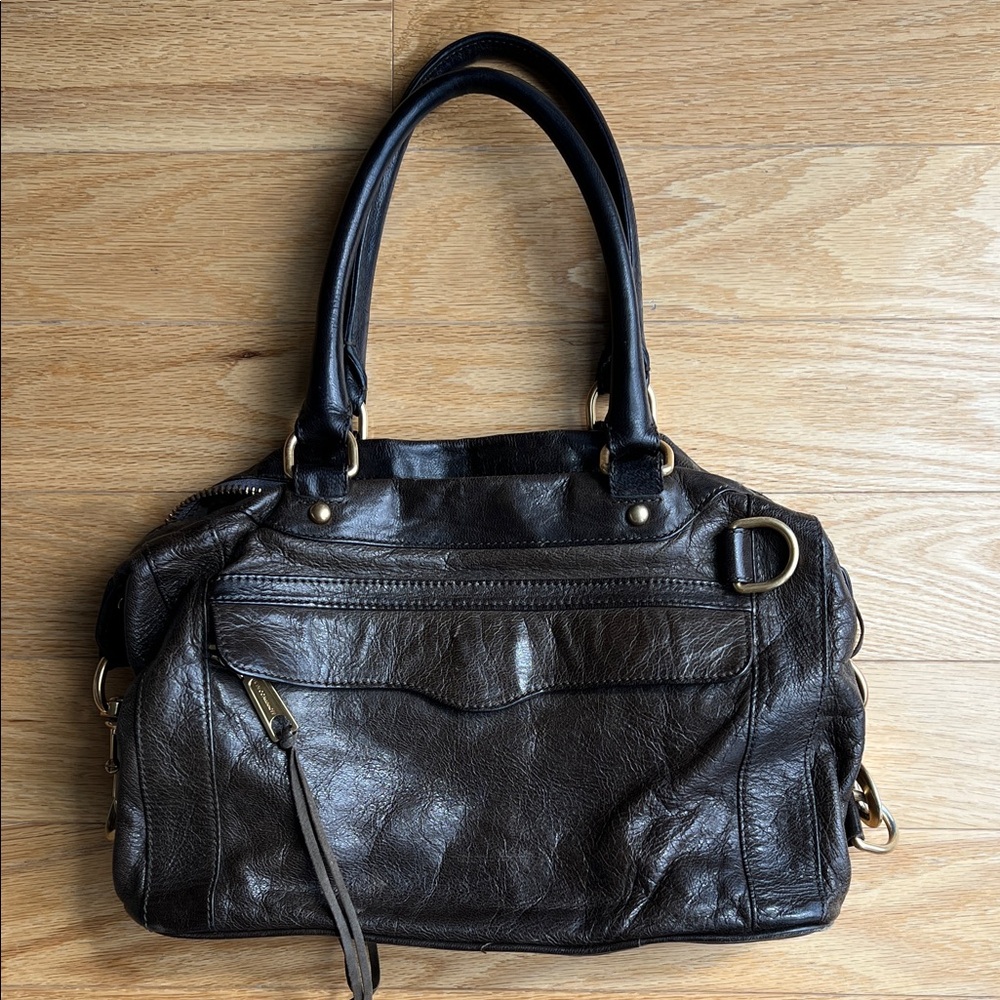 Grey Leather Handbag